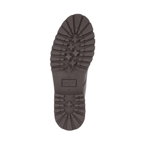 Chaussure Le Chameau La Chukka en cuir pour hommes, bottines imperméables avec semelle crantée offrant confort et durabilité, idéales pour usage en ville ou à la campagne, design élégant et intemporel