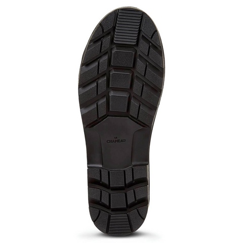 Bottes femmes Le Chameau Vierzon, fabriquées à la main en caoutchouc Chamolux, avec doublure jersey, soufflet réglable, semelle Grip double densité pour tous terrains, parfaites pour la campagne.