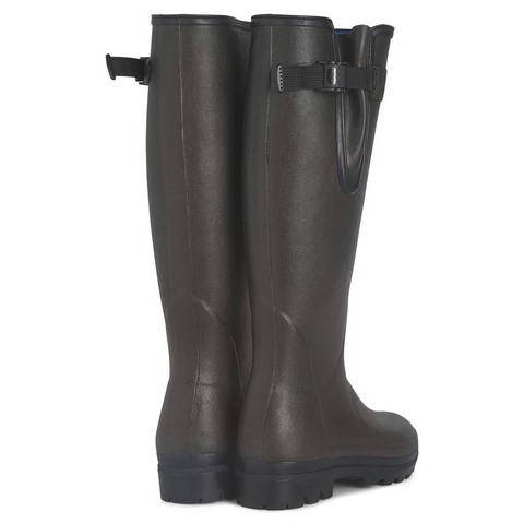 Bottes femmes Le Chameau Vierzonord avec doublure néoprène, conçues pour le confort et la protection lors de randonnées en campagne, avec semelle bi-densité antichoc et soufflet étanche pour un ajustement parfait.