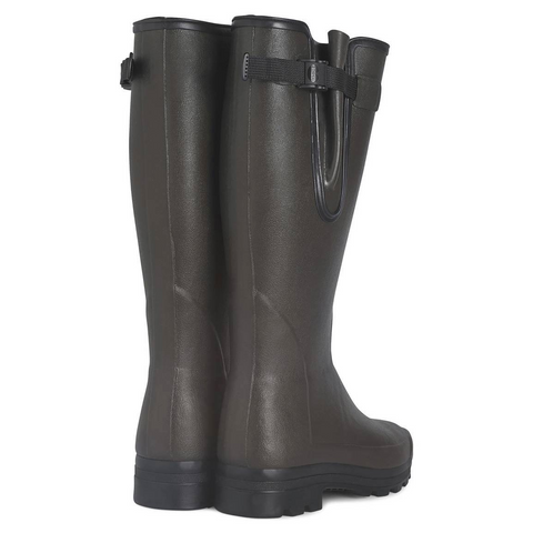 Bottes femmes Le Chameau Vierzonord avec doublure néoprène, conçues pour le confort et la protection lors de randonnées en campagne, avec semelle bi-densité antichoc et soufflet étanche pour un ajustement parfait.