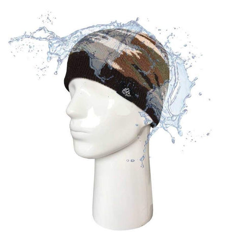 Bonnet Verjari Rainshell 100% étanche, coupe-vent et respirant, parfait pour sports d'hiver et activités outdoor par temps froid, disponible en camouflage et autres couleurs