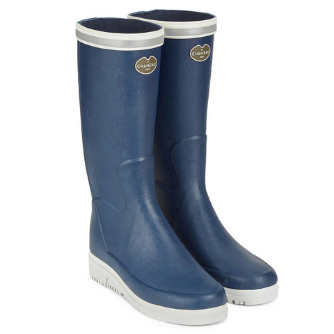 Bottes pour femmes Le Chameau Marinord Evo avec doublure ponti, offrant durabilité, confort et stabilité pour les marins professionnels, avec semelle antidérapante et renfort 360° pour une performance optimale en mer.
