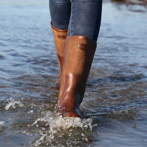 Bottes femmes Le Chameau Pontus avec semelle Michelin offrant adhérence exceptionnelle pour activités nautiques, confort optimal jusqu'à -20°C, design élégant inspiré du Dieu Grec de la Mer
