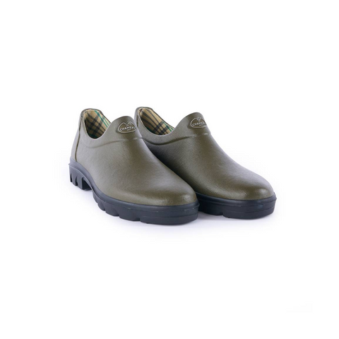 Sabottin Le Chameau Country Cross pour hommes, chaussure de jardinage et marche en extérieur, imperméable et confortable, couleur Vert Chameau, adaptée à toutes les saisons, confectionnée en caoutchouc Chamolux avec doublure respirante et semelle antidérapante Jardin.