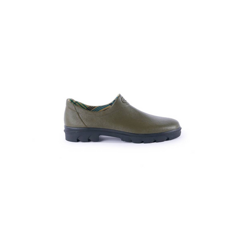 Sabottin Le Chameau Country Cross pour hommes, chaussure de jardinage et marche en extérieur, imperméable et confortable, couleur Vert Chameau, adaptée à toutes les saisons, confectionnée en caoutchouc Chamolux avec doublure respirante et semelle antidérapante Jardin.