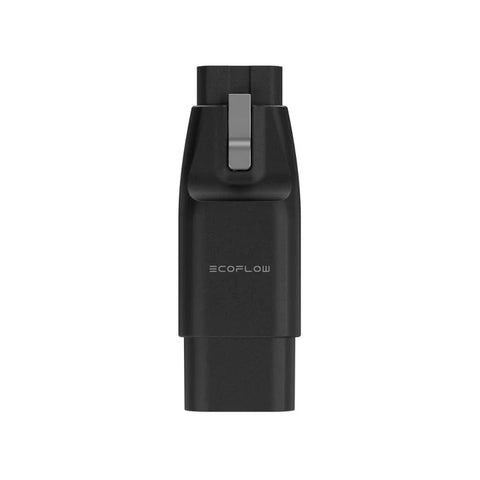 Adaptateur EcoFlow X-Stream permettant une recharge rapide de 3000W pour le générateur portable DELTA Pro sur les bornes de recharge de niveau 2 pour véhicules électriques, avec compatibilité Mennekes Type 2, idéal pour voyageurs et utilisateurs fréquents à la recherche de solutions de recharge rapide et pratique.