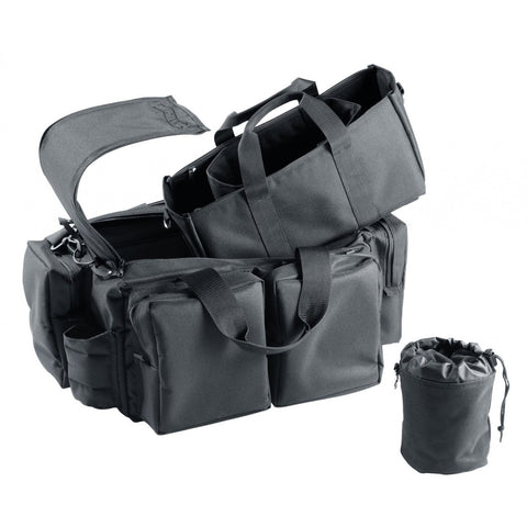 sac de rangement Walther multi-sacs en nylon durable, conçu pour transporter 3 à 4 armes de poing avec sécurité, doté de compartiments pour munitions, casque et accessoires, idéal pour tireurs sportifs et professionnels