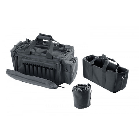 sac de rangement Walther multi-sacs en nylon durable, conçu pour transporter 3 à 4 armes de poing avec sécurité, doté de compartiments pour munitions, casque et accessoires, idéal pour tireurs sportifs et professionnels
