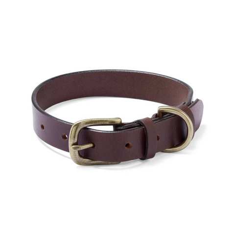 Collier pour chien Le Chameau en coton ciré et cuir, disponible en Vert Chameau, Rouge, et Bleu Foncé, convient aux chiens de toutes tailles, assurant confort et durabilité.