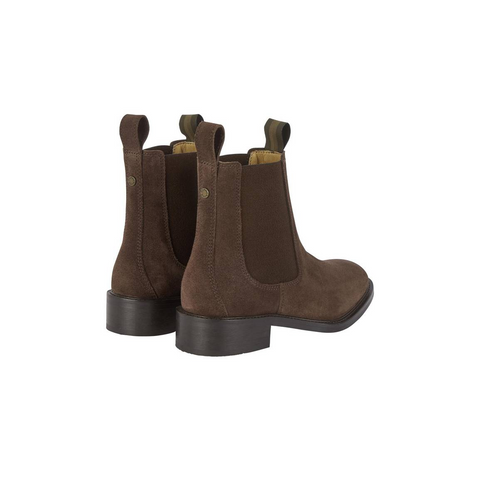 Bottines femmes Le Chameau La Chelsea en daim marron clair avec semelle intérieure onSteam® amortissante, idéales pour promenades décontractées et jardinage, légères et faciles à enfiler grâce à leurs brides.