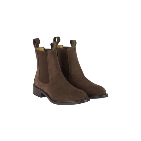 Bottines femmes Le Chameau La Chelsea en daim marron clair avec semelle intérieure onSteam® amortissante, idéales pour promenades décontractées et jardinage, légères et faciles à enfiler grâce à leurs brides.