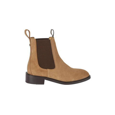 Bottines femmes Le Chameau La Chelsea en daim marron clair avec semelle intérieure onSteam® amortissante, idéales pour promenades décontractées et jardinage, légères et faciles à enfiler grâce à leurs brides.