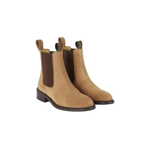 Bottines femmes Le Chameau La Chelsea en daim marron clair avec semelle intérieure onSteam® amortissante, idéales pour promenades décontractées et jardinage, légères et faciles à enfiler grâce à leurs brides.