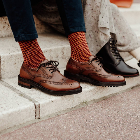 Chaussure pour hommes Le Chameau Normandy en cuir résistant à l'eau avec semelle crantée offrant confort et adhérence, idéale pour toutes les saisons et adaptées à l'usage en ville et à la campagne