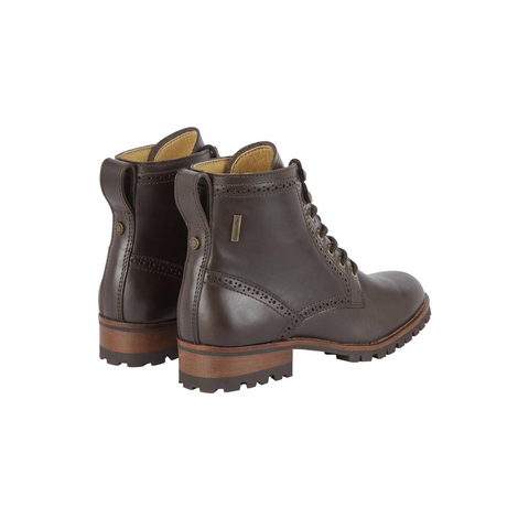 Bottines femmes en cuir Le Chameau Artemis avec style Richelieu, semelle extérieure crantée et doublure imperméable Sympatex pour confort en ville et à la campagne