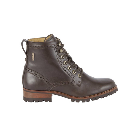 Bottines femmes en cuir Le Chameau Artemis avec style Richelieu, semelle extérieure crantée et doublure imperméable Sympatex pour confort en ville et à la campagne