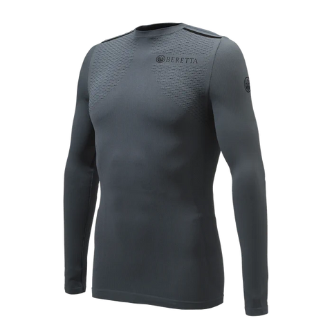 Maillot de corps unisexe Beretta Flash Seamless, conçu pour le confort optimal avec zones de compression, matériau respirant et sans couture, idéal pour le tir et les activités extérieures. Sous-vêtement en polypropylène et polyamide doux avec gestion température efficace, garantissant le maintien au sec. Structure 3D épaules, coupe slim élastique, logo Beretta, pour une liberté de mouvement exceptionnelle lors de sports dynamiques.