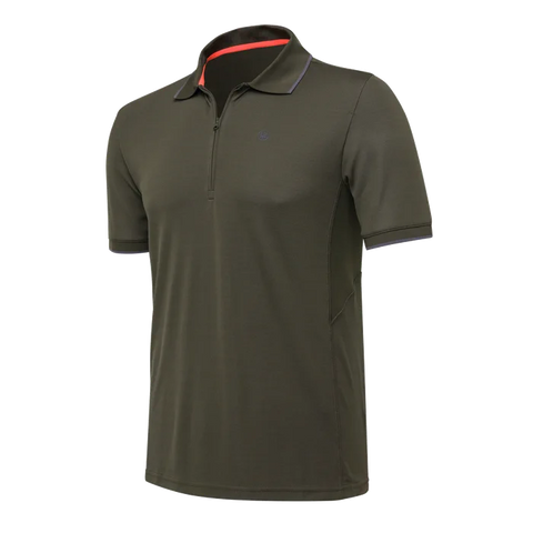 Polo Beretta Ice Power pour homme, conçu pour le tir, en matériau respirant et antibactérien, avec séchage rapide, ventilation optimale, et logo Beretta. Disponible en plusieurs tailles et coloris, idéal pour les activités intenses.