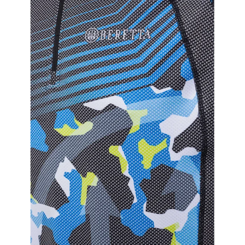 Polo Beretta Rush Graph pour homme, fabriqué en tissu Polartec Delta, idéal pour le tir dynamique avec ses propriétés respirantes, légères et écologiques, offrant un confort et une régulation thermique exceptionnels, parfait pour les sportifs actifs et les activités en plein air, avec logo Beretta distinctif.