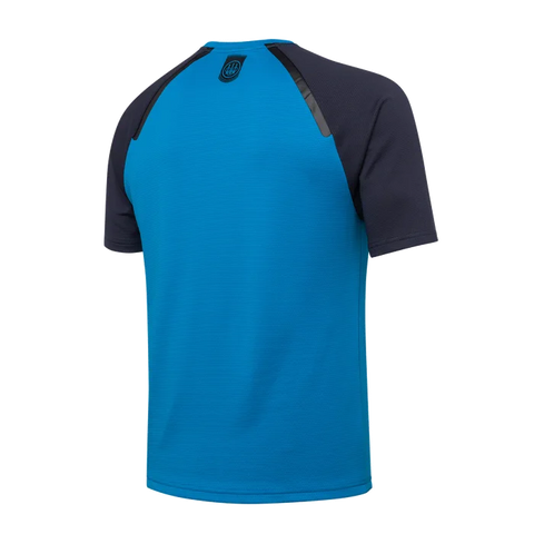T-shirt Beretta Roundneck Logo pour homme en polypropylène et polyester avec graphisme ton sur ton; respirant, anti-odeurs, anti-UV, idéal pour les activités de plein air et le tir sportif; design élégant et confortable avec logo Beretta imprimé au dos et coupe droite pour un ajustement classique.