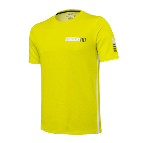 T-shirt Beretta Stripe pour homme, idéal pour les activités en extérieur avec traitement anti-odeurs et protection UV, fabriqué en matériau respirant et léger, coupe regular pour un confort optimal