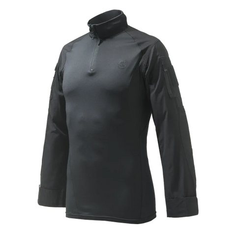 High-performance Beretta Stryker Combat Shirt for men, featuring nylon and cotton ripstop sleeves, breathable Polartec Power Grid fabric body, ideal for tactical environments, combat training, and versatile outdoor use, showcasing durability, breathability, and combat-ready design.