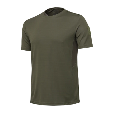 Photo du T-shirt Beretta Corporate Tactical pour homme, en polypropylène respirant, avec des inserts en filet pour une ventilation maximale, un tissu antibactérien à séchage rapide, idéal pour les activités sportives et de plein air