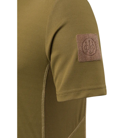 Photo du T-shirt Beretta Corporate Tactical pour homme, en polypropylène respirant, avec des inserts en filet pour une ventilation maximale, un tissu antibactérien à séchage rapide, idéal pour les activités sportives et de plein air