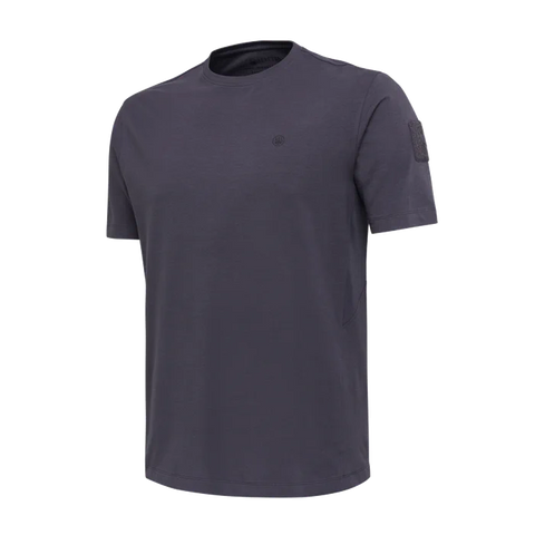 T-shirt Beretta PMX pour homme en coton et élasthanne avec Velcro sur la manche gauche, graphisme PMX au dos, respirabilité améliorée pour activités extérieures et style décontracté