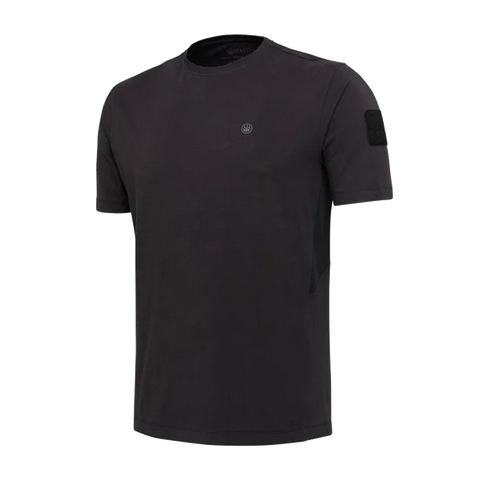T-shirt Beretta PMX pour homme en coton et élasthanne avec Velcro sur la manche gauche, graphisme PMX au dos, respirabilité améliorée pour activités extérieures et style décontracté