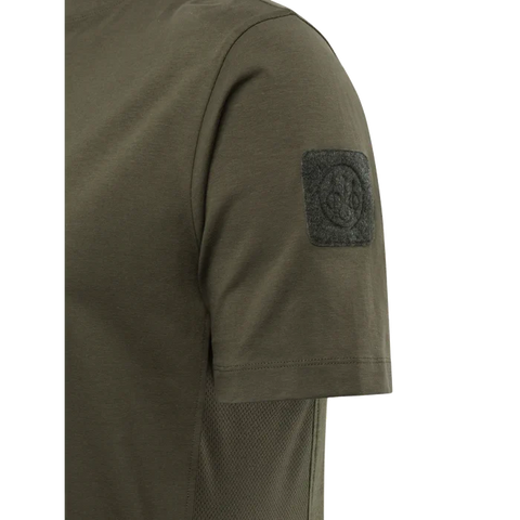 T-shirt Beretta PMX pour homme en coton et élasthanne avec Velcro sur la manche gauche, graphisme PMX au dos, respirabilité améliorée pour activités extérieures et style décontracté