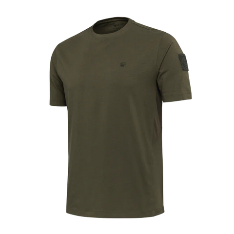 T-shirt Beretta PMX pour homme en coton et élasthanne avec Velcro sur la manche gauche, graphisme PMX au dos, respirabilité améliorée pour activités extérieures et style décontracté