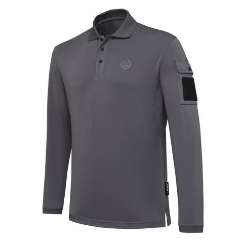 Polo Beretta Miller pour homme en Polartec Delta™, offrant confort excepcional, régulation thermique, séchage rapide, anti-odeurs, protection UV, design élégant avec poche porte-stylo, idéal pour activités en plein air