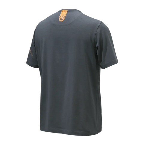 T-shirt Beretta Lines en coton élastique avec graphisme distinctif et logo imprimé, coupe droite confortable pour homme, idéal pour sorties décontractées et activités en plein air, style moderne et épuré