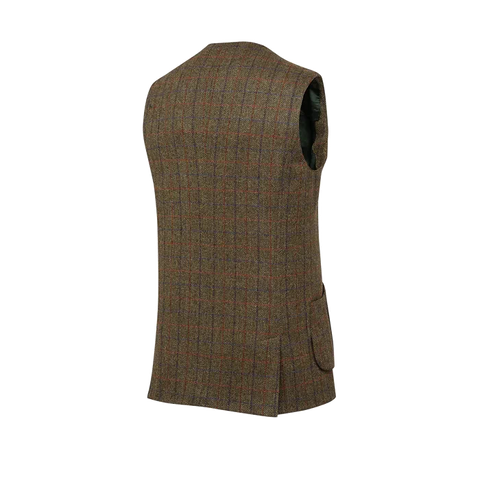 Photo du Gilet Beretta St James, un gilet de chasse en laine et cachemire de haute qualité avec détails en faux daim, idéal pour les battues avec protection anti-recul et style sophistiqué