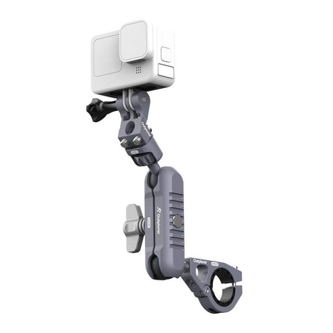 Kit Caméra Panoramique Outplorer G100 avec accessoires modulables, idéal pour capturer des vidéos immersives à 360° en aventure, incluant une sécurité antivol et une compatibilité étendue, parfait pour les aventuriers modernes