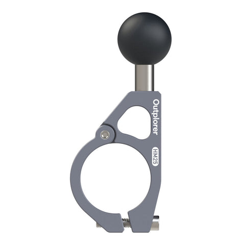 Collier de Serrage Outplorer avec Boule M8 pour fixer un support smartphone sur un guidon de vélo ou de moto, offrant une rotation universelle avec une compatibilité étendue, parfait pour une installation sécurisée et ajustable.