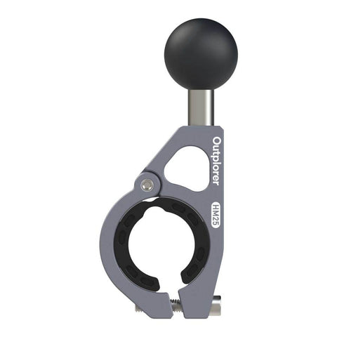 Collier de Serrage Outplorer avec Boule M8 pour fixer un support smartphone sur un guidon de vélo ou de moto, offrant une rotation universelle avec une compatibilité étendue, parfait pour une installation sécurisée et ajustable.