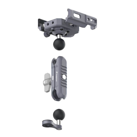 Outplorer adaptateur collier avec boule pour support smartphone, accessoire modulable pour vélo et moto offrant angle de rotation universel pour un ajustement flexible, couleur grise, dimensions 50x40x20mm, poids 0,03kg