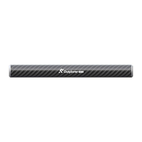 Rallonge de guidon en fibre de carbone Outplorer noir pour support smartphone modulable, idéale pour cyclistes et motards, ajustement sécurisé 22-32mm, accessoire léger et durable, fixation antirayure.