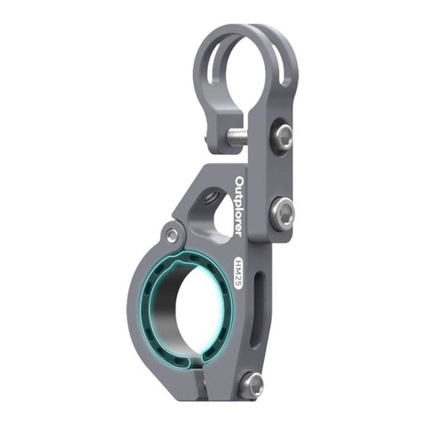 Rallonge de guidon en fibre de carbone Outplorer noir pour support smartphone modulable, idéale pour cyclistes et motards, ajustement sécurisé 22-32mm, accessoire léger et durable, fixation antirayure.