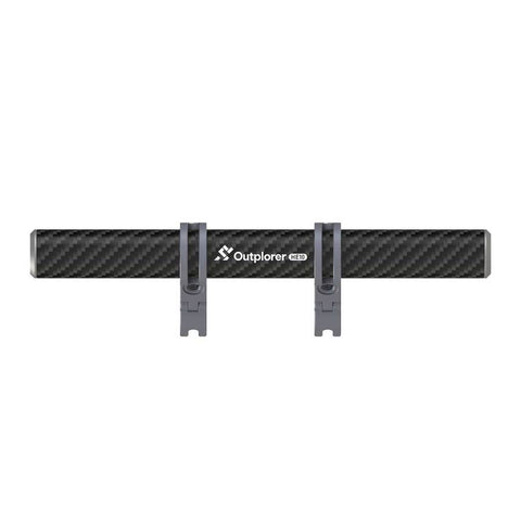 Rallonge de guidon en fibre de carbone Outplorer noir pour support smartphone modulable, idéale pour cyclistes et motards, ajustement sécurisé 22-32mm, accessoire léger et durable, fixation antirayure.