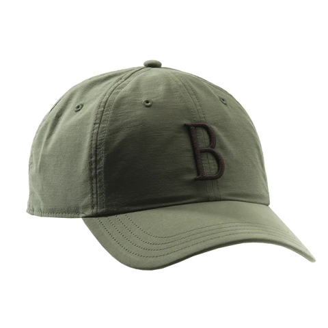 Casquette de baseball Beretta Big B pour chasseurs avec broderie élégante, en mélange de coton et polyester, équipée d'un bandeau anti-transpiration et d'un réglage velcro pour un ajustement personnalisé et confortable