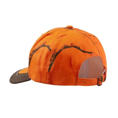 Casquette Beretta Camo en coton avec motif camouflage, réglable, détails en cuir, logo brodé, vue de face, idéal pour les activités de plein air et le style décontracté