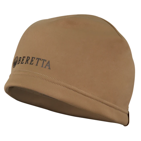 Bonnet Beretta B-Xtreme pour chasseurs de sauvagine, conçu pour une protection maximale contre les intempéries avec une membrane Gore-Tex Infinium Windstopper pour le vent et une matière softshell imperméable, idéal pour conditions extérieures difficiles.