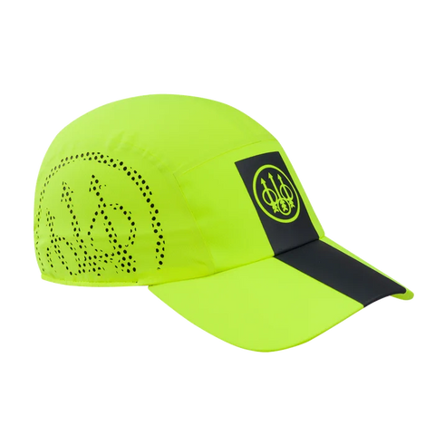 Casquette Beretta Tech unisexe en tissu technique léger avec bandes latérales perforées au laser pour une ventilation optimale, dotée d'un bandeau intérieur anti-transpiration et d'un système de réglage arrière, parfaite pour le sport et les jours chauds.