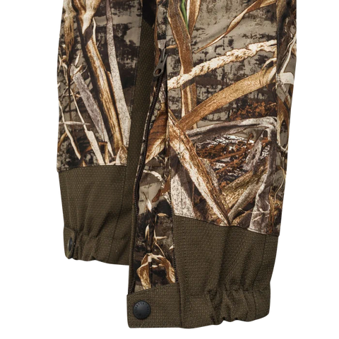 Pantalon de chasse pour femme Tri-Active EVO Beretta en motif Camo Max5, imperméable et respirant avec fermeture YKK et inserts élastiques pour une liberté de mouvement maximale, idéal pour les environnements de chasse en pleine nature.