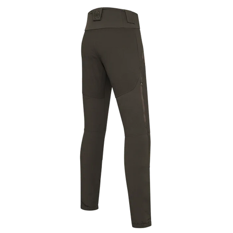 Pantalon de chasse pour femme Beretta 4 Way Stretch conçu pour l'outdoor avec élasticité et résistance, équipé d'inserts anti-abrasion, ventilation zippée, soutien lombaire élevé et coupe slim pour un confort durable dans les activités en automne et hiver.