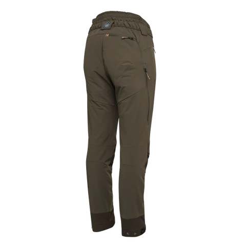 Pantalon de chasse Beretta Muker GTX pour homme, imperméable et respirant, idéal pour une chasse silencieuse. GORE Z-Liner, liberté de mouvement grâce au tissu élastique, zips de ventilation pour confort optimal dans des environnements exigeants