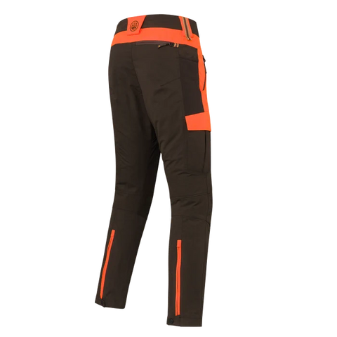 Pantalon de chasse Beretta Balcan pour terrains difficiles, résistant à l'eau avec inserts élastiques, idéal pour environnements denses et mobilité maximale.